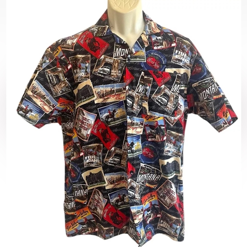 Vintage 90's Men's Hawaiian Shirt The Empire Co SZ M 100% Cotton